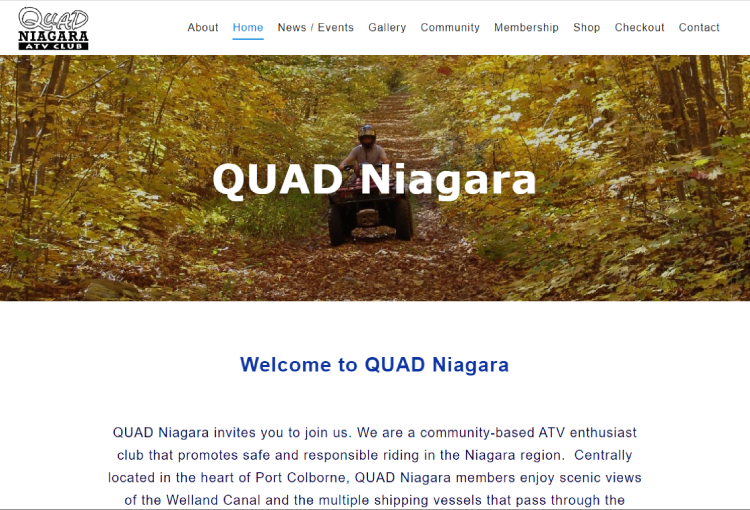 Screenshot - QuadNiagara homepage